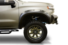 Lund 19-21 Chevy Silverado 1500 RX-Rivet Style Textured Elite Series Fender Flares-Black (2Pc.Front)