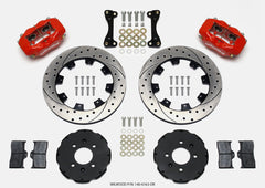 Wilwood Forged Dynalite Front Hat Kit 12.19in Drilled Red 94-01 Honda/Acura w/262mm Disc