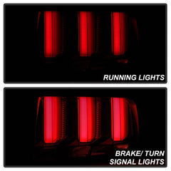 Spyder 05-09 Ford Mustang (Red Light Bar) LED Tail Lights - Smoke ALT-YD-FM05V3-RBLED-SM