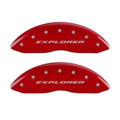 MGP 4 Caliper Covers Engraved Front & Rear Explorer Red finish silver ch
