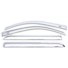 AVS 04-14 Ford F-150 Supercab Ventvisor Outside Mount Front & Rear Window Deflectors 4pc - Chrome