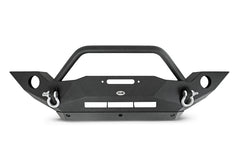 DV8 Offroad 07-18 Wrangler JK FS-18 Mid Length Steel Front Bumper w/ Fog Lights