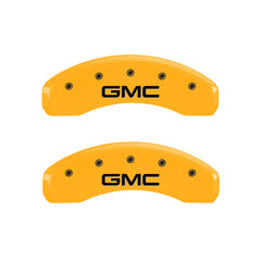 MGP 4 Caliper Covers Engraved Front & Rear GMC Yellow Finish Black Char 2005 GMC Envoy XL
