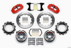 Wilwood Narrow Superlite 4R Rear P-Brk Kit 12.88in Red Strange Eng Floater 3.49in Offset