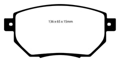 EBC 05-06 Nissan Altima 3.5 SE-R Redstuff Front Brake Pads