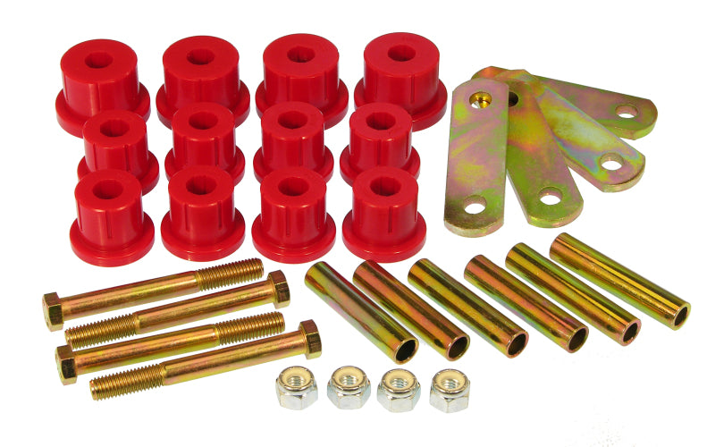 Prothane 62-67 Chevy Nova HD Spring & Shackles Bushings - Red