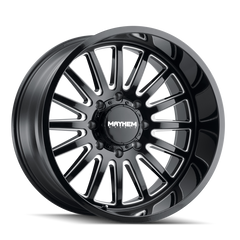 Mayhem 8114 Utopia 20x10 / 5x150 BP / -19mm Offset / 110mm Hub Black w/ Milled Spokes Wheel