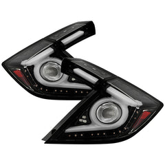 Spyder 16-19 Honda Civic 5 Door Hatchback Light Bar LED Tail Lights - Black Chrome(ALT-YD-HC16HB-BC)