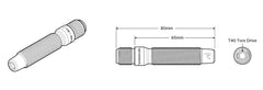 Raceseng Titanium Wheel Stud Conversion Kit - M14x1.25mm (80mm Length/Accommodates Max 15mm Spacer)