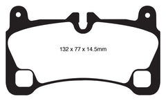 EBC 08 Porsche Cayenne 4.8 Turbo Yellowstuff Rear Brake Pads