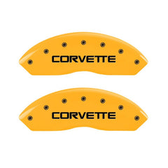 MGP 4 Caliper Covers Engraved F & R C4/Corvette Yellow Finish Black Char 1988 Chevrolet Corvette