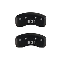 MGP 4 Caliper Covers Engraved Front & Rear Mach 1 Red finish silver ch