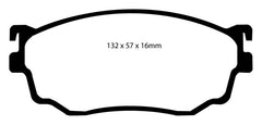 EBC 03-04 Mazda Protege 2.0 Turbo (Mazdaspeed) Redstuff Front Brake Pads