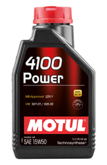 Motul 1L Engine Oil 4100 POWER 15W50 - VW 505 00 501 01 - MB 229.1