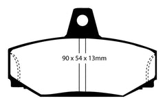 EBC 83-90 Volvo 760 2.3 Turbo (ABS) (Girling) Yellowstuff Rear Brake Pads