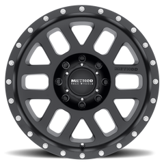Method MR306 Mesh 18x9 -12mm Offset 8x6.5 130.81mm CB Matte Black Wheel