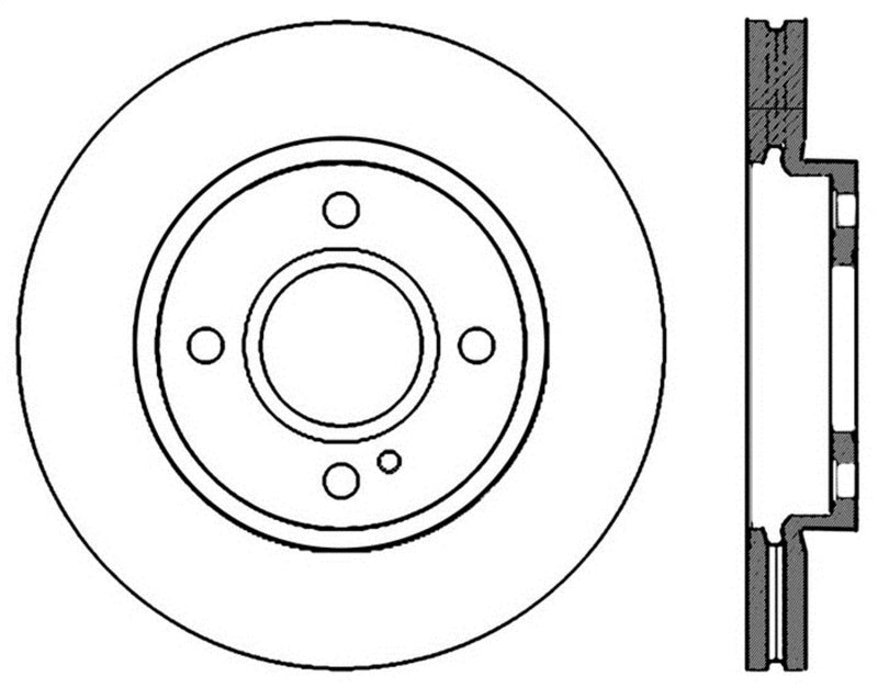 StopTech 2011-2013 Ford Fiesta 1.6L Slotted Left Front Rotor