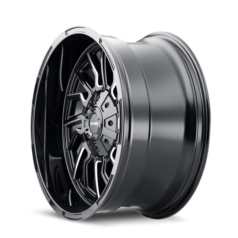 Mayhem 8111 Flywheel 20x9 / 8x165.1 BP / 18mm Offset / 125.2mm Hub Black w/ Milled Spokes Wheel