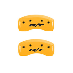 MGP 4 Caliper Covers Engraved Front & Rear RT Yellow finish black ch