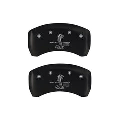 MGP Rear set 2 Caliper Covers Engraved Rear GT350 Shelby & Cobra Red finish silver ch