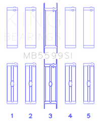 King International 421CI/446CI V8 (STD Size) Crankshaft Main Bearing Set