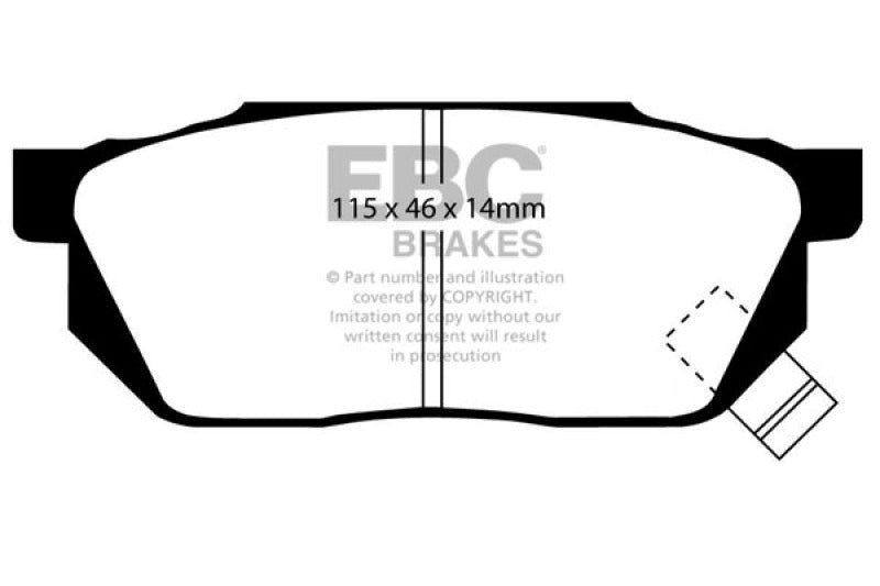 EBC 84-87 Honda Civic CRX 1.5 DX Redstuff Front Brake Pads