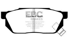 EBC 84-87 Honda Civic CRX 1.5 DX Redstuff Front Brake Pads