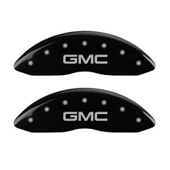 MGP 4 Caliper Covers Engraved Front & Rear GMC Black Finish Silver Char 2009 GMC Savana 2500