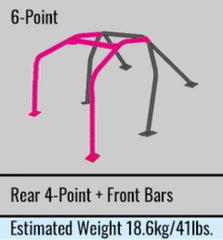 Cusco D1 Chromoly 2/4 Passenger 6pt Thru Dash Roll Cage 99-06 Toyota Celica ZZT230/231 (w/o Sunroof)