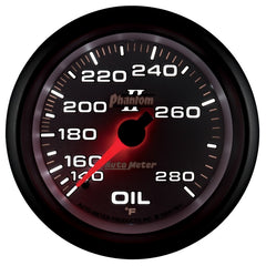 AutoMeter Gauge Oil Temp 2-5/8in. 140-280 Deg. F Mechanical Phantom II