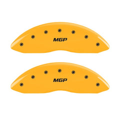 MGP Front set 2 Caliper Covers Engraved Front MGP Yellow finish black ch