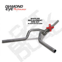 Diamond Eye KIT 4in CB MFLR RPLCMENT PIPE DUAL SS: 2004.5-2007.5 DODGE CUMMINS 600