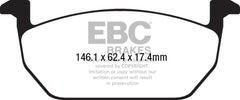 EBC 17-18 Volkswagen Golf 1.8 w/ 10.9in Rotors Front Greenstuff Brake Pads