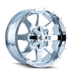 Mayhem 8040 Tank 18x9 / 8x165.1 BP / -12mm Offset / 130.8mm Hub Chrome Wheel