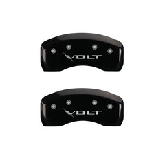 MGP 4 Caliper Covers Engraved Front & Rear Volt Black finish silver ch