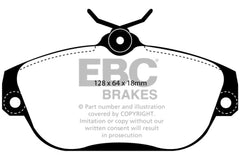 EBC 91-93 Volvo 740 2.3 (ABS) (Girling) Greenstuff Front Brake Pads