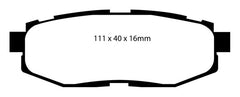 EBC 12+ Scion FR-S 2 Yellowstuff Rear Brake Pads