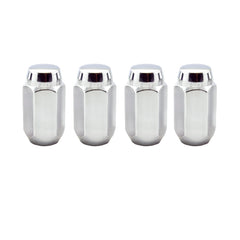 McGard Hex Lug Nut (Cone Seat) M12X1.75 / 13/16 Hex / 1.815in. Length (4-Pack) - Chrome