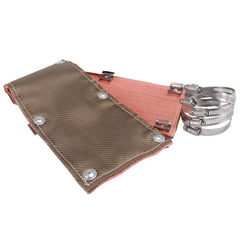DEI Pipe Shield 6in w x 2ft - w/Stainless Steel Clamps - Titanium