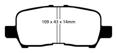 EBC 05-09 Buick Allure (Canada) 3.6 Yellowstuff Rear Brake Pads