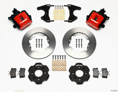 Wilwood Combination Parking Brake Rear Kit 11.00in Red Civic / Integra Drum 2.46 Hub Offset