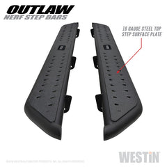 Westin 15-19 Chevrolet/GMC Colorado/Canyon Crew Cab Outlaw Nerf Step Bars