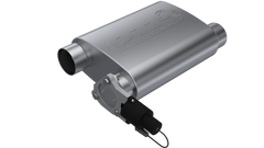 QTP 3in Weld-On 304SS Reverse Screamer Muffler w/Bolt-On QTEC Electric Cutout