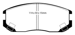 EBC 91-94 Dodge Colt 1.5 Redstuff Front Brake Pads