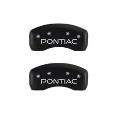 MGP 4 Caliper Covers Engraved Front & Rear Pontiac Red finish silver ch