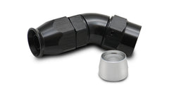 Vibrant 45 Degree One Piece Hose End for PTFE Lined Hose Size -12AN
