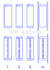King Infiniti/Nissan 181CI 3.0L VG30DE/TT V6/122CI 2.0L VG20DET V6 (Size +0.25) Main Bearing Set