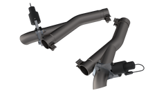 QTP 11-18 Dodge Durango 5.7L 2.5in 304SS Aggressor Cutout Dual Mid Pipes