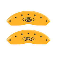 MGP 2 Caliper Covers Engraved Front Oval Logo/Ford Yellow Finish Blk Char 2011 Ford Focus