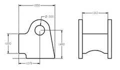 Ridetech Shock Bracket for 1.5in Bridge